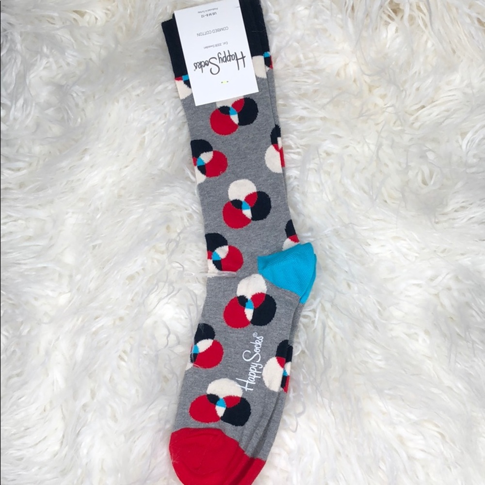 HAPPY SOCKS primary circles NWT